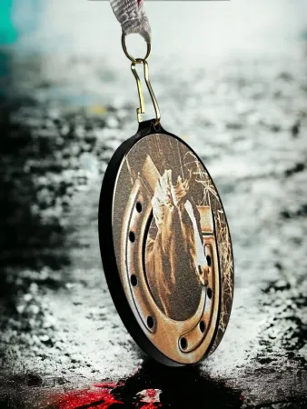 Akrylátová medaile MDABL M33 | Jezdectví Stuha: ST13, MD průměr: 7