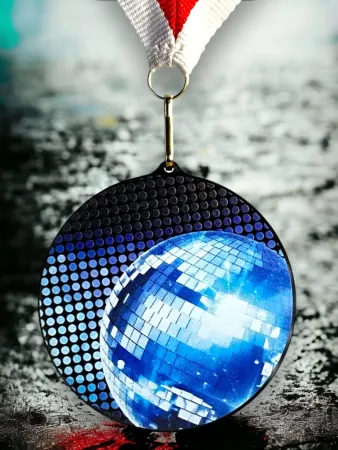 Akrylátová medaile MDABL M34 | Hudba Stuha: ST3, MD průměr: 8