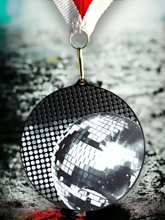 Akrylátová medaile MDABL M34 | Hudba Stuha: ST3, MD průměr: 8