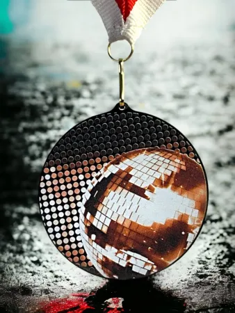 Akrylátová medaile MDABL M34 | Hudba Stuha: ST3, MD průměr: 8