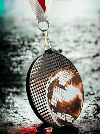 Akrylátová medaile MDABL M34 | Hudba Stuha: ST3, MD průměr: 8