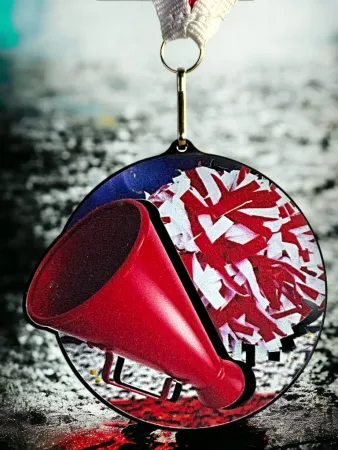 Akrylátová medaile MDABL M37 | Roztleskávačky Stuha: ST15, MD průměr: 8