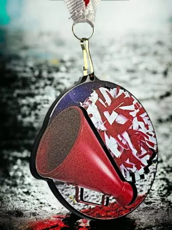 Akrylátová medaile MDABL M37 | Roztleskávačky Stuha: ST15, MD průměr: 8