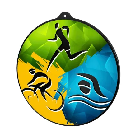 Akrylátová medaile MDABL M39 | Triatlon Stuha: ST12, MD průměr: 7