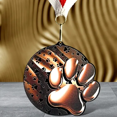 Akrylátová medaile MDABL M40 | Kynologie Stuha: ST16, MD průměr: 8