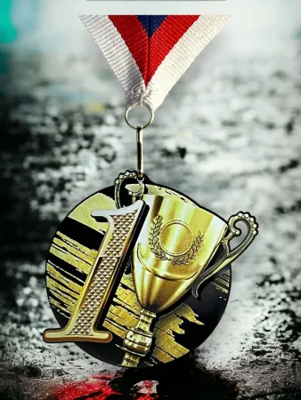 Akrylátová medaile MDABL M41 | Čísla Stuha: ST18, MD průměr: 8