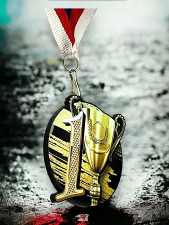 Akrylátová medaile MDABL M41 | Čísla Stuha: ST18, MD průměr: 8