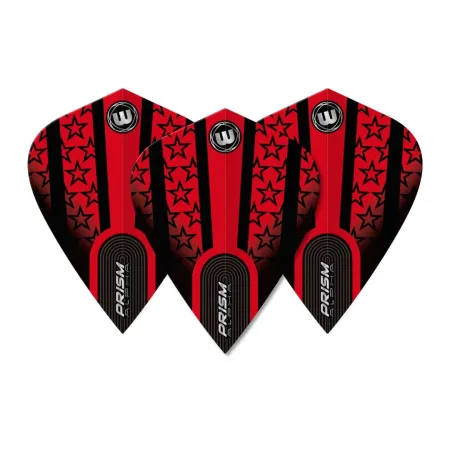 Winmau Letky Prism Alpha - Red & Black Stars - Kite W6907.110