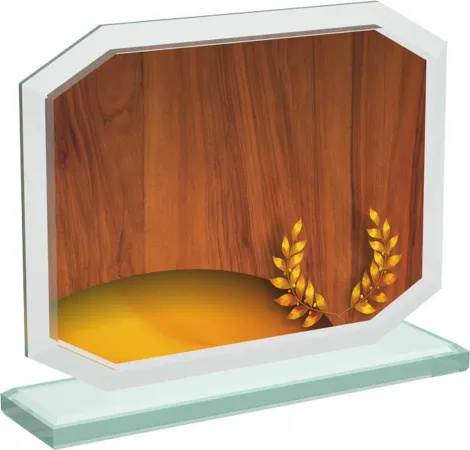 Skleněná trofej CRT20006M15 Výška cm: 14.5, Šířka cm: 20