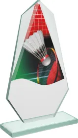 Skleněná trofej CRT20008M1 | Badminton Výška cm: 21,5
