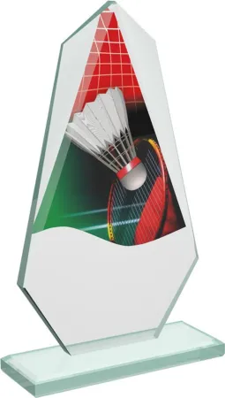 Skleněná trofej CRT20008M1 | Badminton Výška cm: 23,5