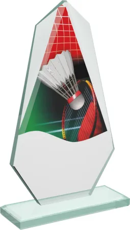 Skleněná trofej CRT20008M1 | Badminton Výška cm: 23,5