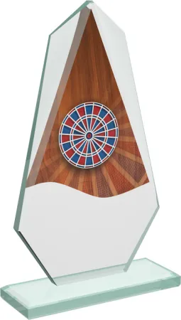 Skleněná trofej CRT20008M16 | Šipky Výška cm: 19,5