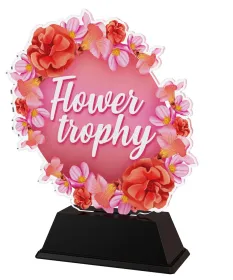 Akrylátová trofej FA200M26 | Květinová Výška cm: 14, Šířka cm: 11