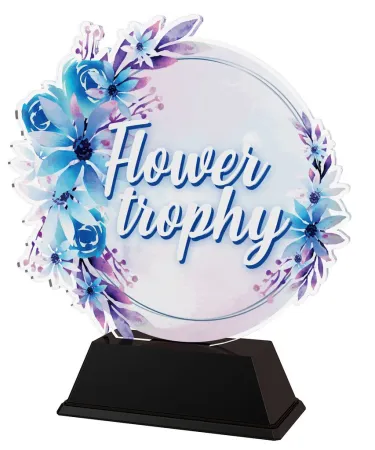 Akrylátová trofej FA200M28 | Květinová Výška cm: 10, Šířka cm: 6