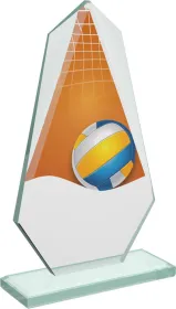 Skleněná trofej CRT20008M18 | Volejbal Výška cm: 23,5