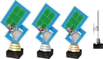 Akrylátová trofej ACTR0001 | Badminton Výška cm: 19,5, Barva: bronz