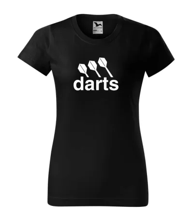 Tričko dámské s potiskem DARTS CENTER - black L