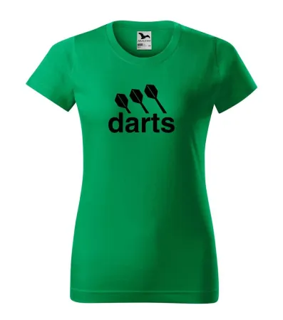 Tričko dámské s potiskem DARTS CENTER - green M
