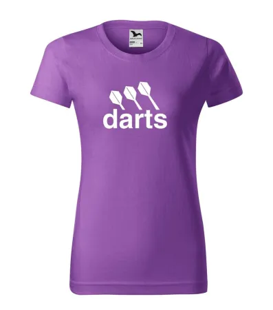 Tričko dámské s potiskem DARTS CENTER - purple S