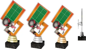 Akrylátová trofej ACTR0018 | Padel Výška cm: 20,5, Barva: stříbro