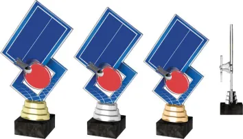 Akrylátová trofej ACTR0020 | Stolní tenis Výška cm: 21,5, Barva: stříbro