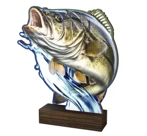 Dřevěná plaketa WF323 | Rybaření Výška cm: 15,5