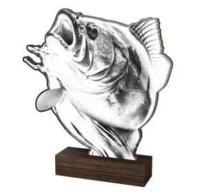 Dřevěná plaketa WF333 | Rybaření Výška cm: 13,5