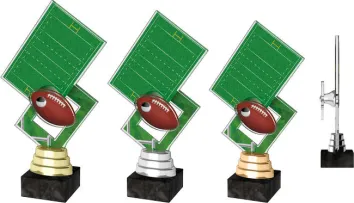 Akrylátová trofej ACTR0022 | Americký fotbal Výška cm: 20,5, Barva: stříbro