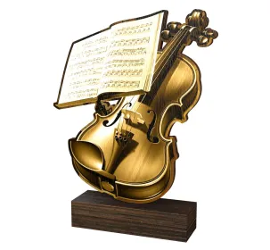 Dřevěná plaketa WF344 | Hudba Výška cm: 19,5