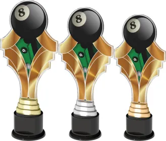 Akrylátová trofej ACTK0002 | Billiard Výška cm: 30, Barva: bronz