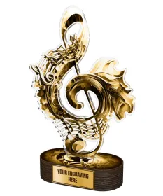 Akrylátová trofej TLR2023324 | Hudba Výška: 31cm