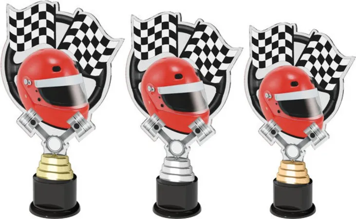 Akrylátová trofej ACTK0009 | Motorsport Výška cm: 30, Barva: stříbro