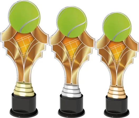 Akrylátová trofej ACTK0014 | Tenis Výška cm: 28, Barva: bronz