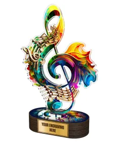 Akrylátová trofej TL2023244 | Hudba Výška: 34cm