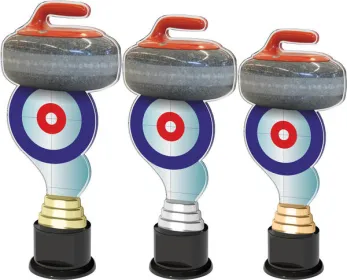 Akrylátová trofej ACTC0004 | Curling Výška cm: 30, Barva: bronz