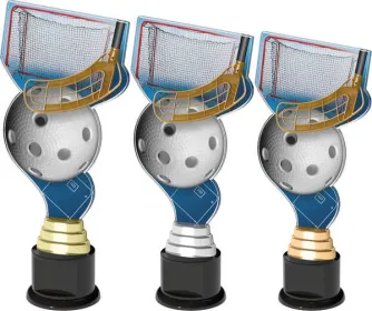 Akrylátová trofej ACTC0007 | Florbal Výška cm: 28, Barva: stříbro