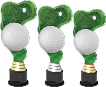 Akrylátová trofej ACTC0013 | Golf Výška cm: 30, Barva: stříbro