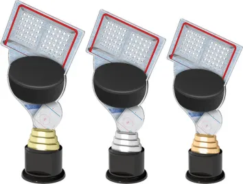 Akrylátová trofej ACTC0018 Výška cm: 32, Barva: zlato