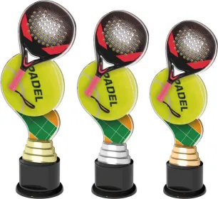 Akrylátová trofej ACTC0021 | Padel Výška cm: 30, Barva: bronz