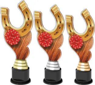 Akrylátová trofej ACTC0024 | Jezdectví Výška cm: 32, Barva: stříbro