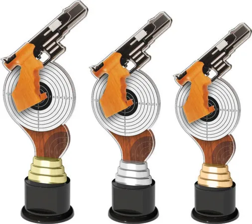 Akrylátová trofej ACTC0030 | Střelba Výška cm: 28, Barva: bronz