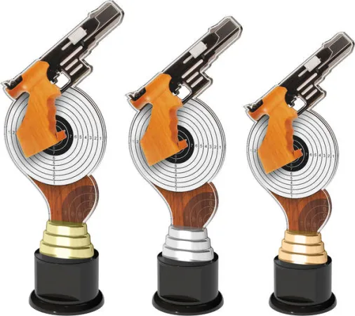 Akrylátová trofej ACTC0030 | Střelba Výška cm: 28, Barva: bronz