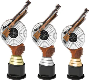 Akrylátová trofej ACTC0031 | Střelba Výška cm: 28, Barva: bronz