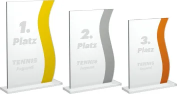 Skleněná trofej CR20167 Výška cm: 16,5 - bronzová