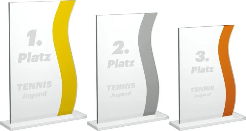 Skleněná trofej CR20167 Výška cm: 20,5 - bronzová