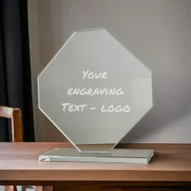 Skleněná trofej CR202401 Výška cm: 15