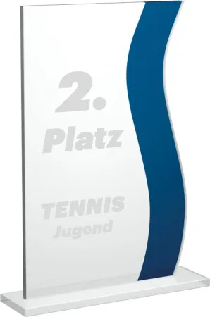 Skleněná trofej CR20168 Výška cm: 18,5 - červená