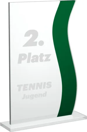 Skleněná trofej CR20168 Výška cm: 18,5 - červená