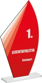 Skleněná trofej CR20188 Výška cm: 24,5 - zelená